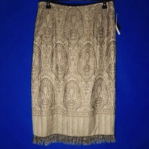 Dressbarn 100% Rayon Tapestry Skirt